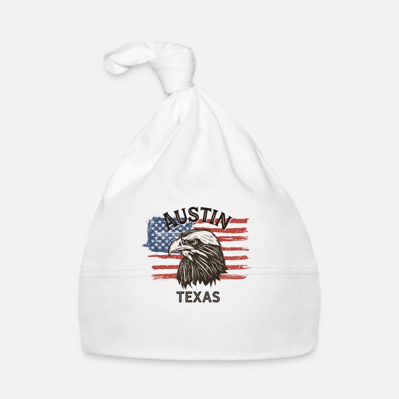 Drapeau des États-Unis Eagle Texas Vintage Austin Bonnet bio Bébé
