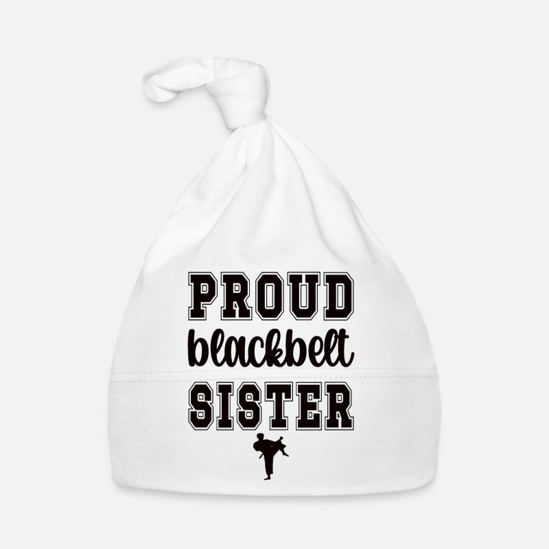 Stolze Karate Schwester Schwarzer Gürtel Schwester Baby Bio-Mütze