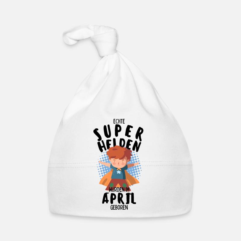 Echte Superhelden wurden im April geboren Junge Baby Bio-Mütze