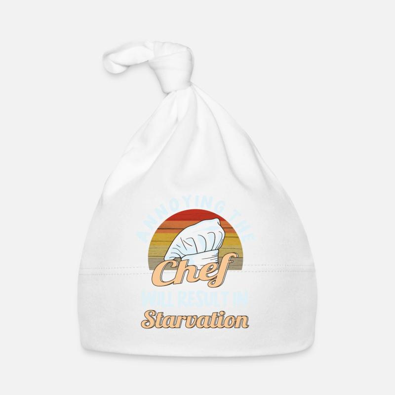 Koch Chefkoch Küche Restaurant lustiger Spruch Baby Bio-Mütze