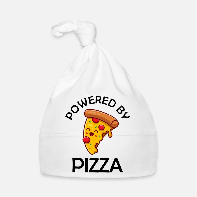 Powered By Pizza Lustiger Pizza Spruch Baby Bio-Mütze