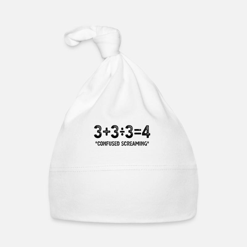 Funny Math Formula, Confused Screaming, Nerd Funny Organic Baby Cap