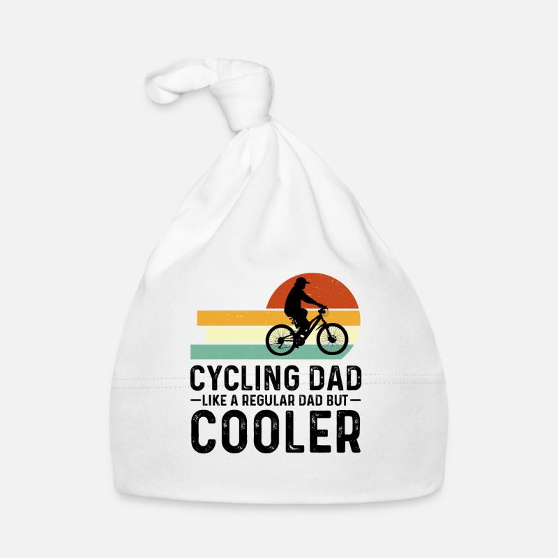Je suis un papa cycliste... - Bonnet bio Bébé - blanc