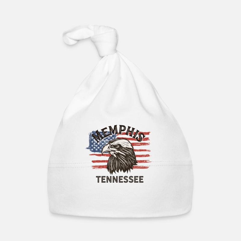 Drapeau des États-Unis Eagle Tennessee Vintage Memphis Bonnet bio Bébé