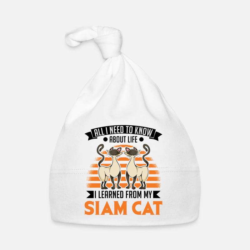 Siamkatze Geschenk Siamesische Katze Baby Bio-Mütze