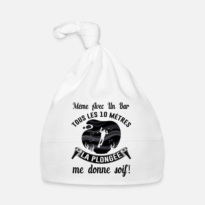 Plongée Sous Marine Mer Idée Cadeau Plongeur Océan Bonnet bio Bébé