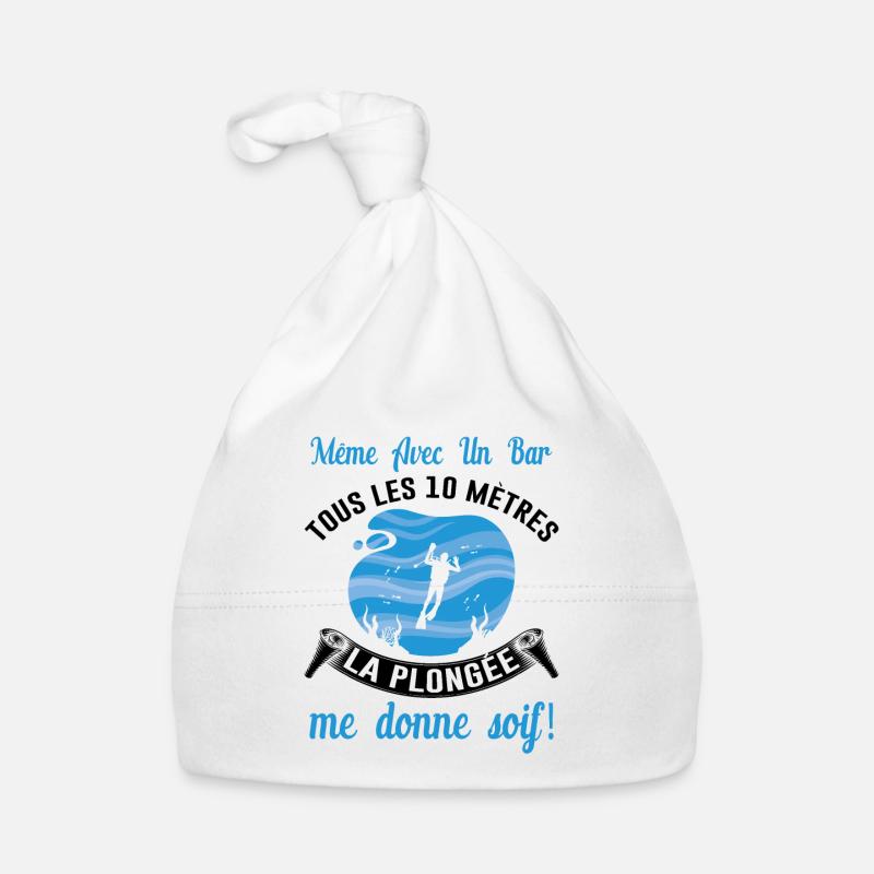 Plongée Sous Marine Mer Idée Cadeau Plongeur Océan Bonnet bio Bébé