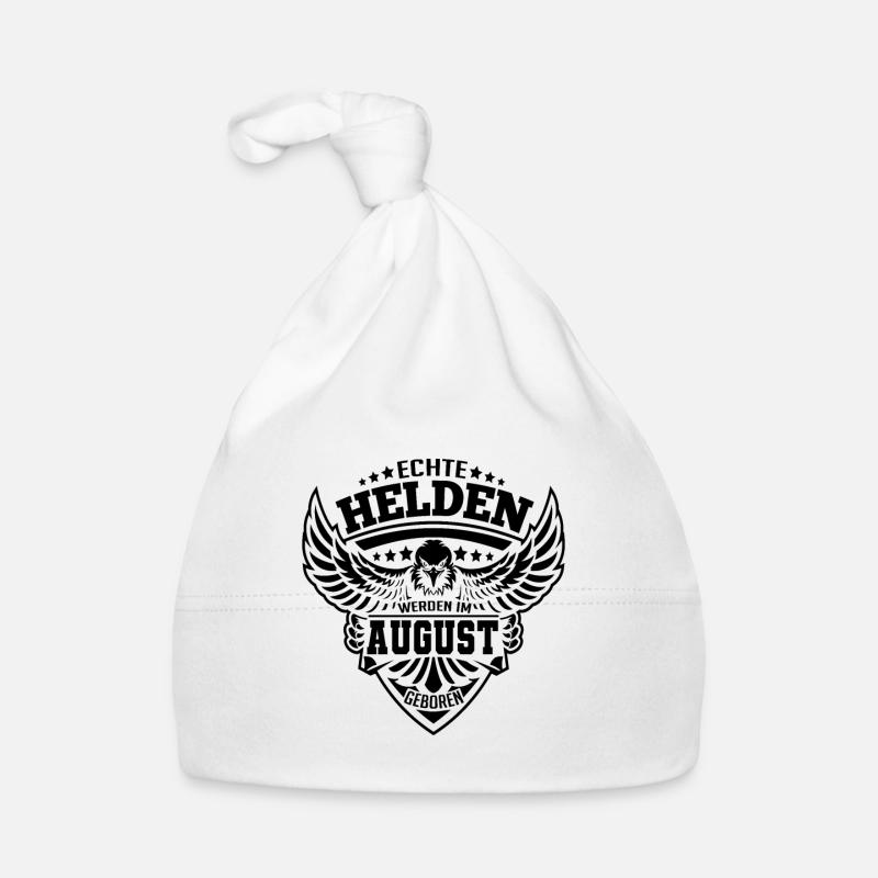 Echte Helden wurden im August geboren Baby Bio-Mütze