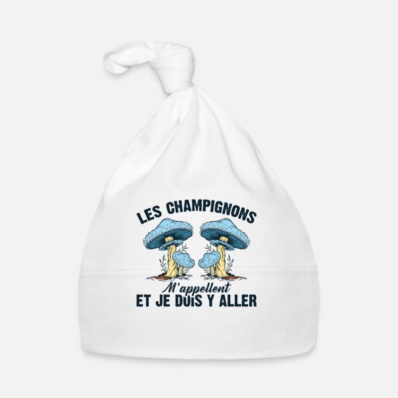 Champignon Forêt Idée Cadeau Nature Automne Hobby Bonnet bio Bébé