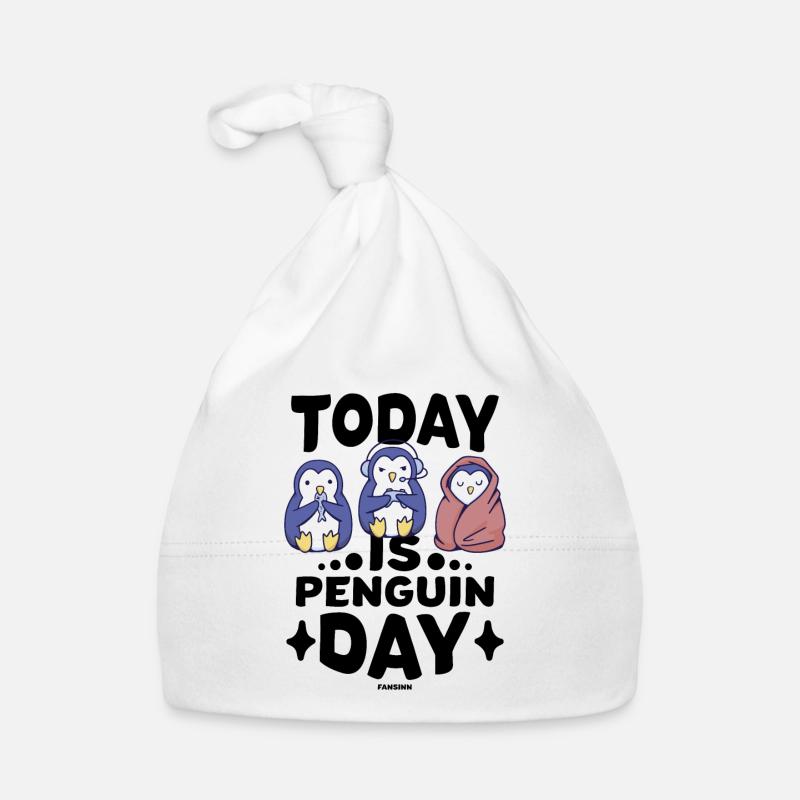 Today Is Penguin Day Organic Baby Cap