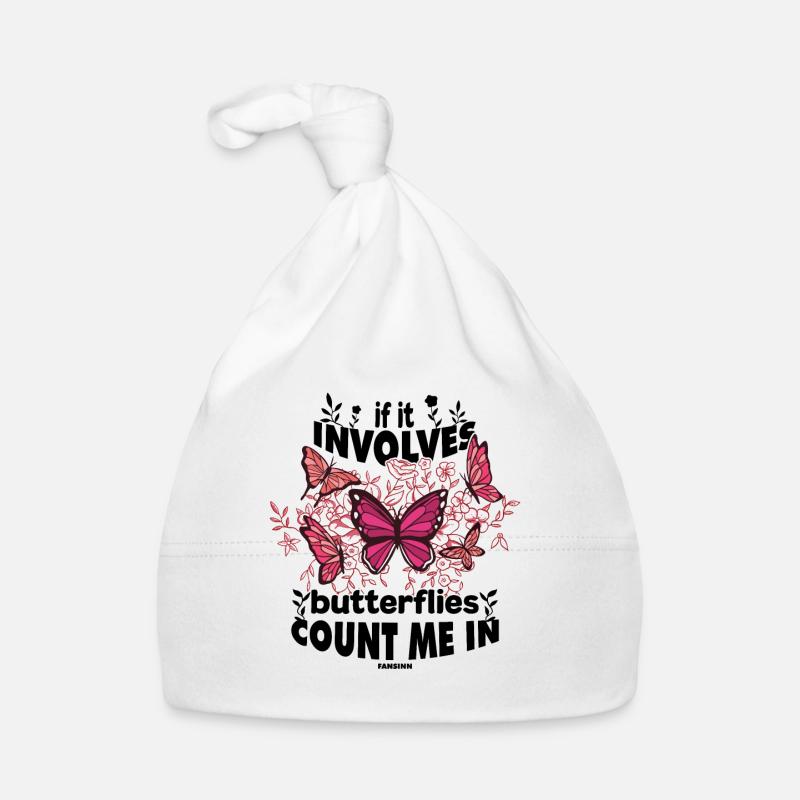 If It Involves Butterflies Count Me In Baby Bio-Mütze