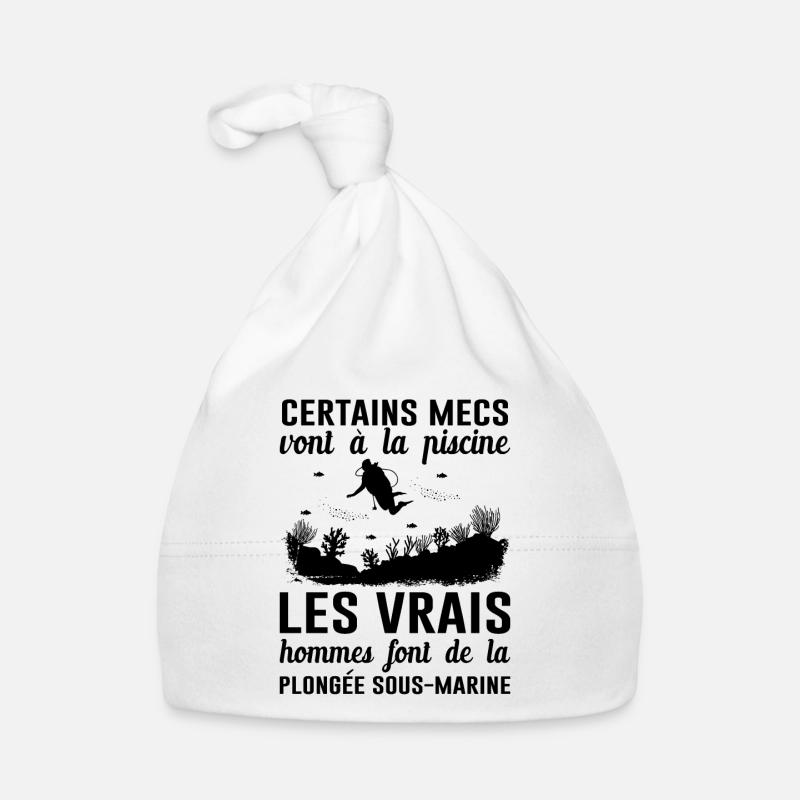 Les Vrais Hommes Font De La Plongée Sous-marine Bonnet bio Bébé