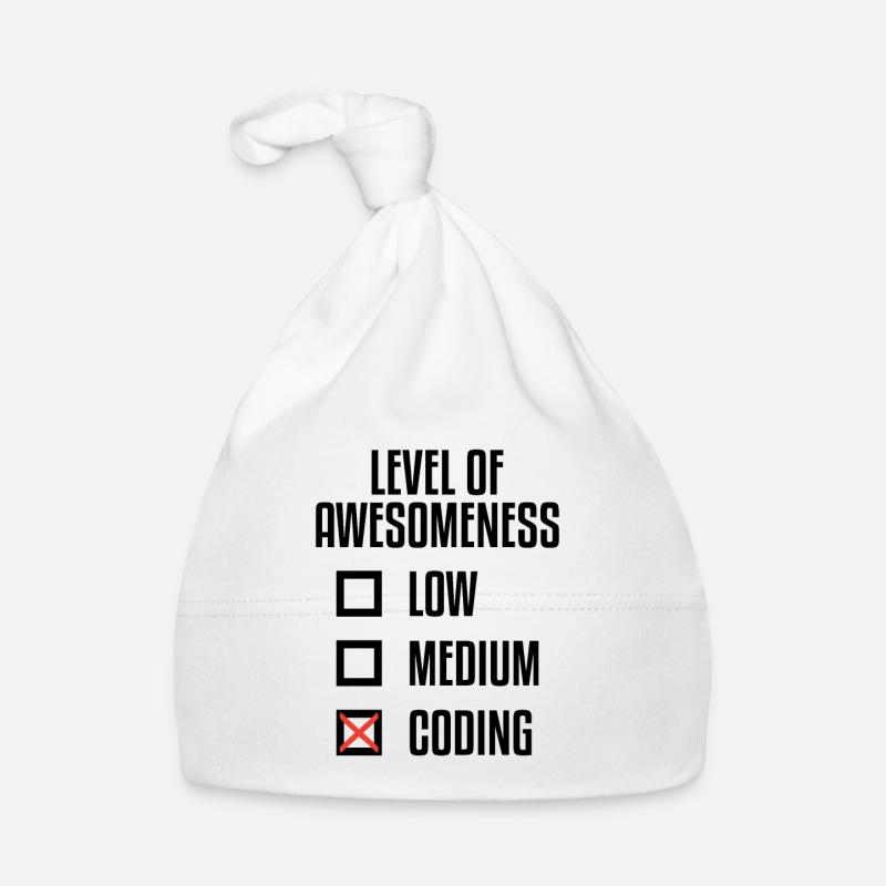 Level Of Awesomeness Low Medium Coding Programming Baby Bio-Mütze