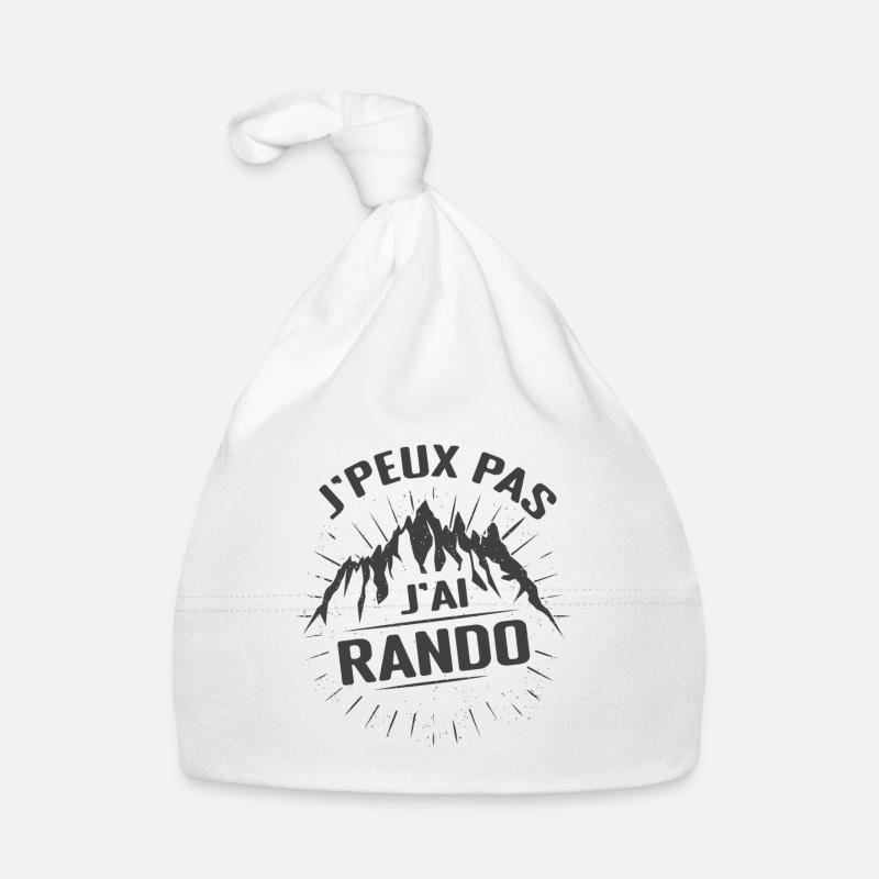 Je Peux Pas J'ai Rando - Bonnet bio Bébé - blanc