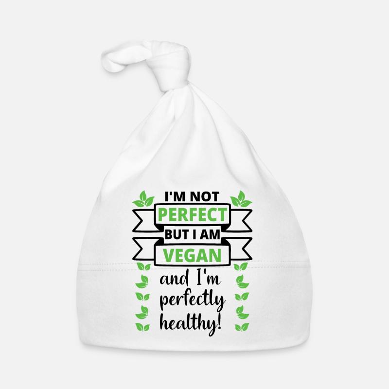 Santé végétalienne végétalienne - Bonnet bio Bébé - blanc