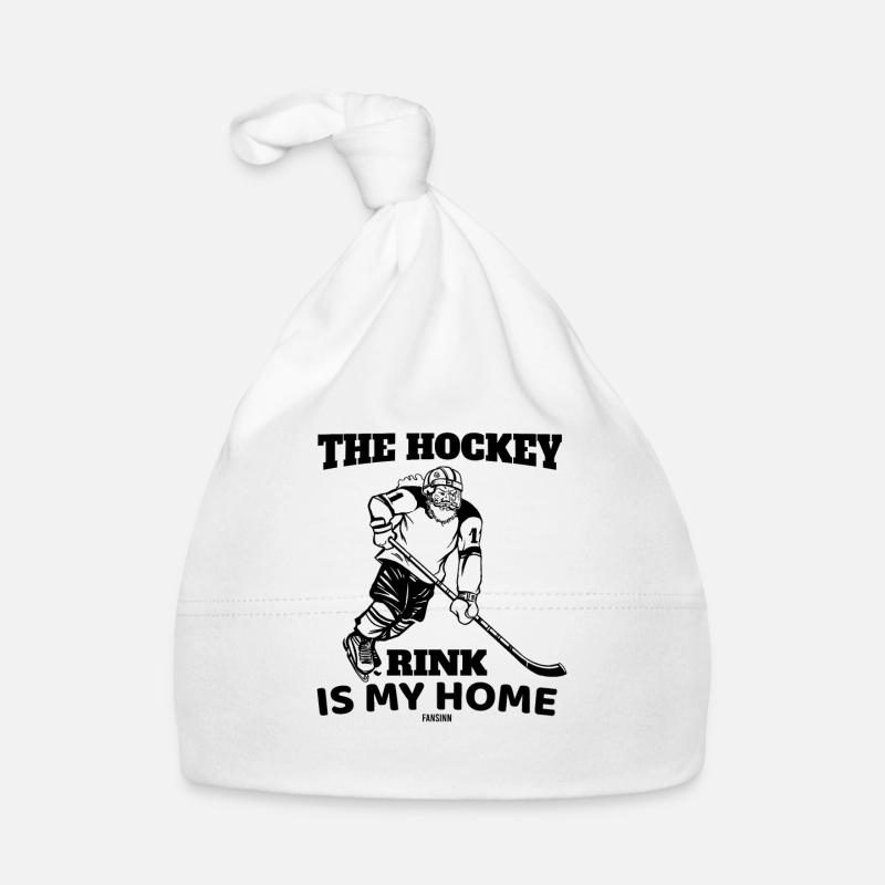 Eishockey Spruch Eisbahn Eissport Baby Bio-Mütze
