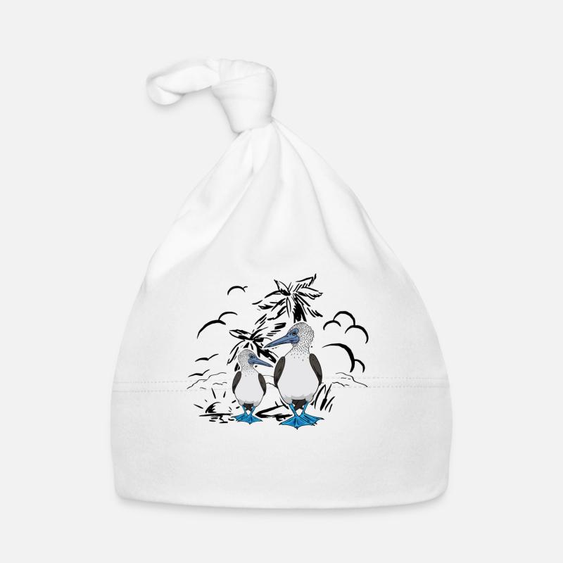 Oiseaux de mer à pieds bleus Bonnet bio Bébé