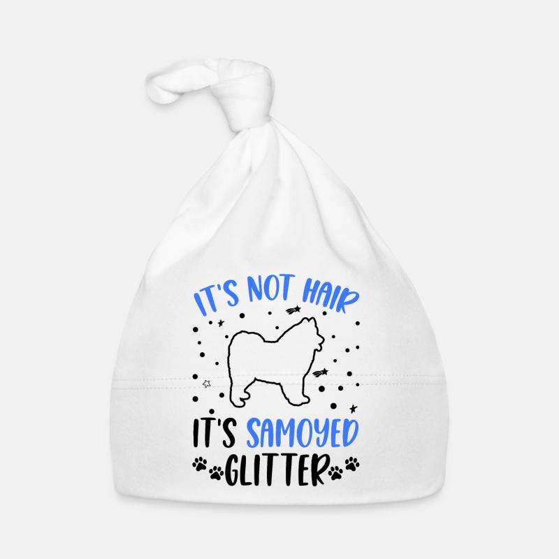 Ce n’est pas des cheveux C’est Samoyed Glitter Samojede Bonnet bio Bébé