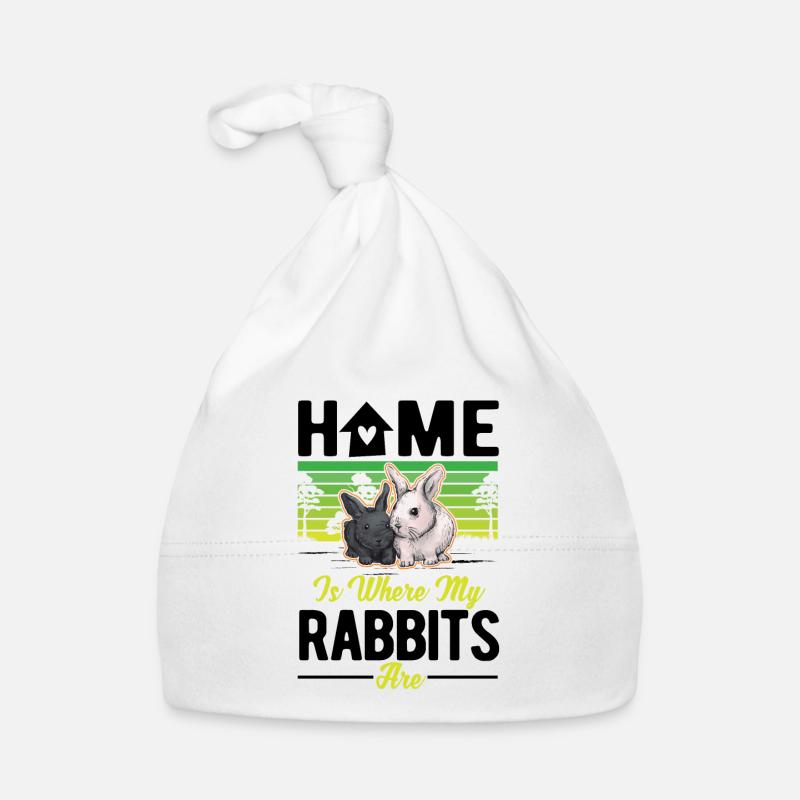 La maison est l’endroit où mes lapins sont lapins Bonnet bio Bébé