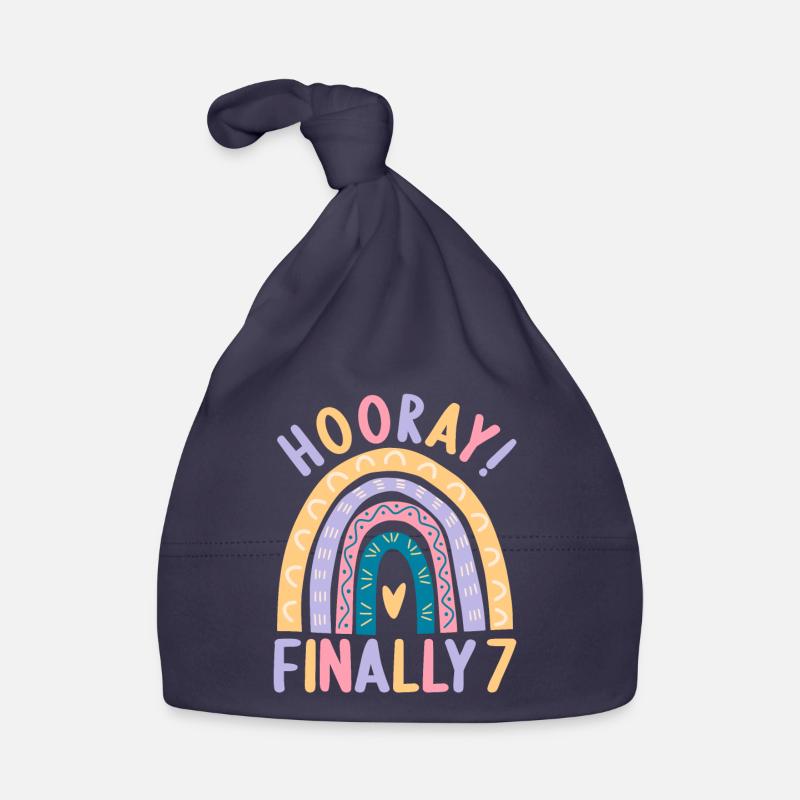 7 ans Rainbow Rainbow 7ème anniversaire Bonnet bio Bébé