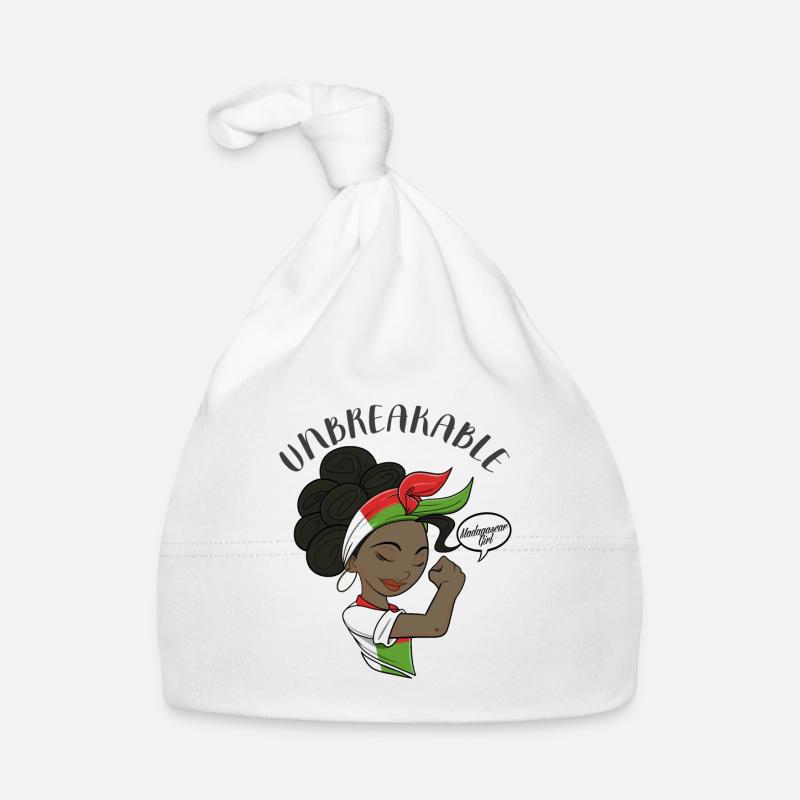 Madagascar Girl Unbreakable I Madagascar Héritage - Bonnet bio Bébé - blanc