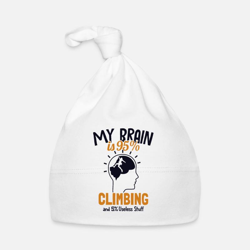 My Brain is 95% Climbing Escalade sportive Bonnet bio Bébé