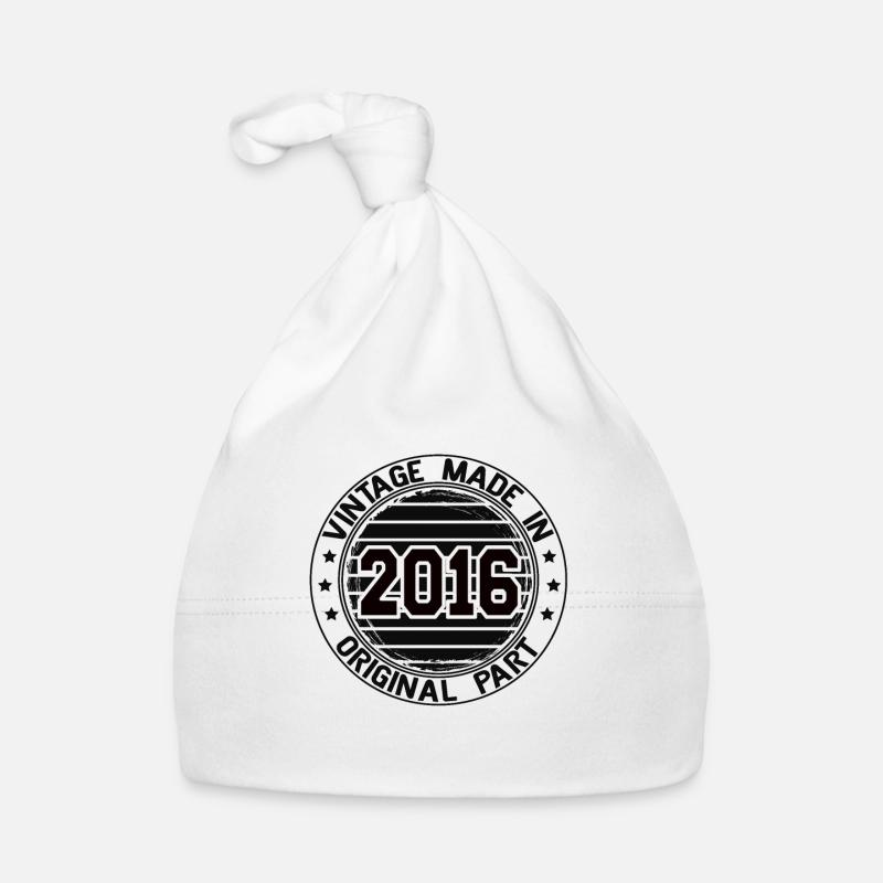 Vintage Made In 2016 Original Part Anniversaire 2016 Bonnet bio Bébé