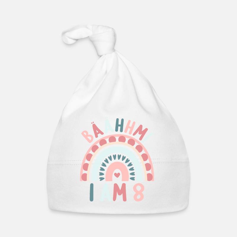 8 years Rainbow Rainbow 8th birthday Organic Baby Cap