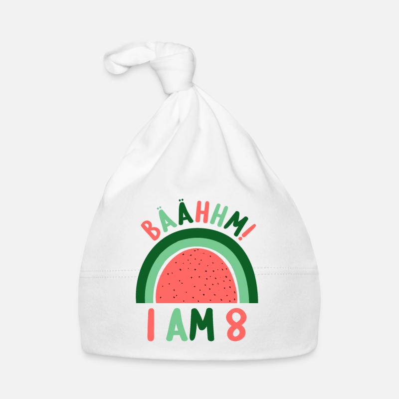 8 years Rainbow Rainbow 8th birthday Organic Baby Cap