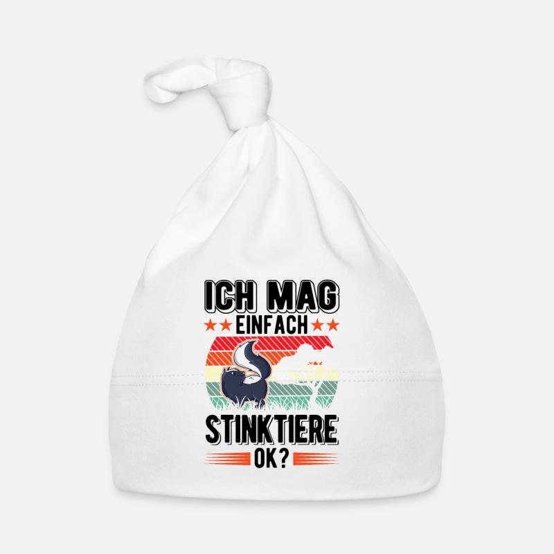 Ich mag einfach Stinktiere Baby Bio-Mütze