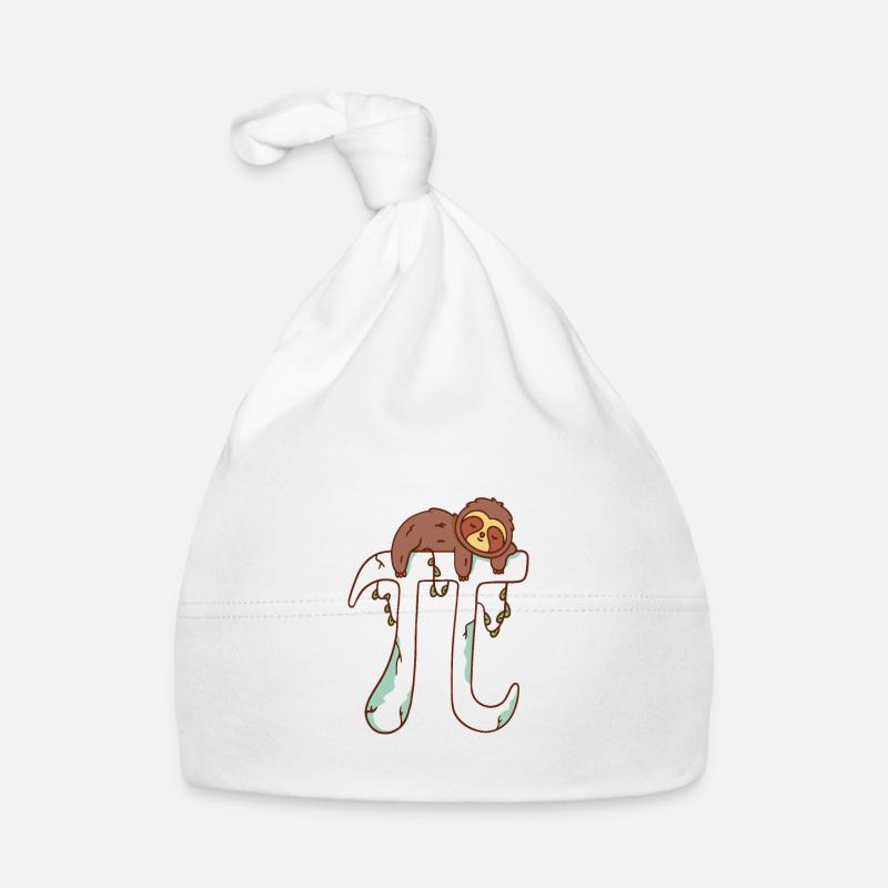 Math Pi Sloth Professeur de mathématiques Étudiant Blague Bonnet bio Bébé