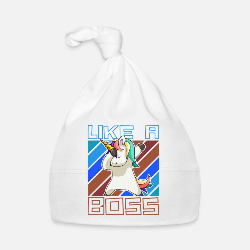 Comme un patron - Drôle de licorne Dabbing Saying Bonnet bio Bébé