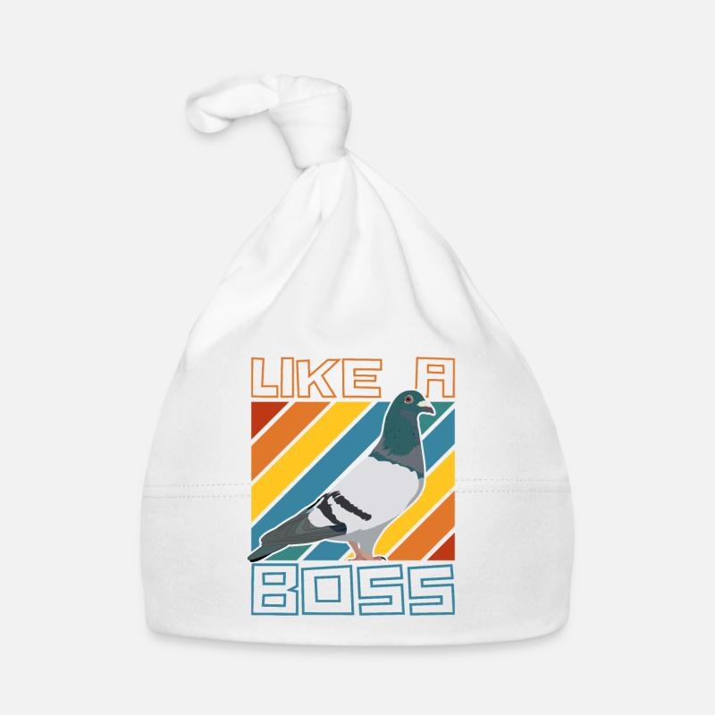 Like a Boss - Lustige Taube Spruch mit Vogel Baby Bio-Mütze