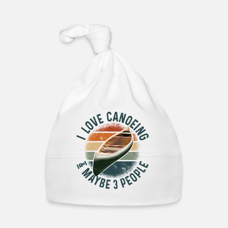 Canoe Canoeing Vintage Retro I Baby Bio-Mütze