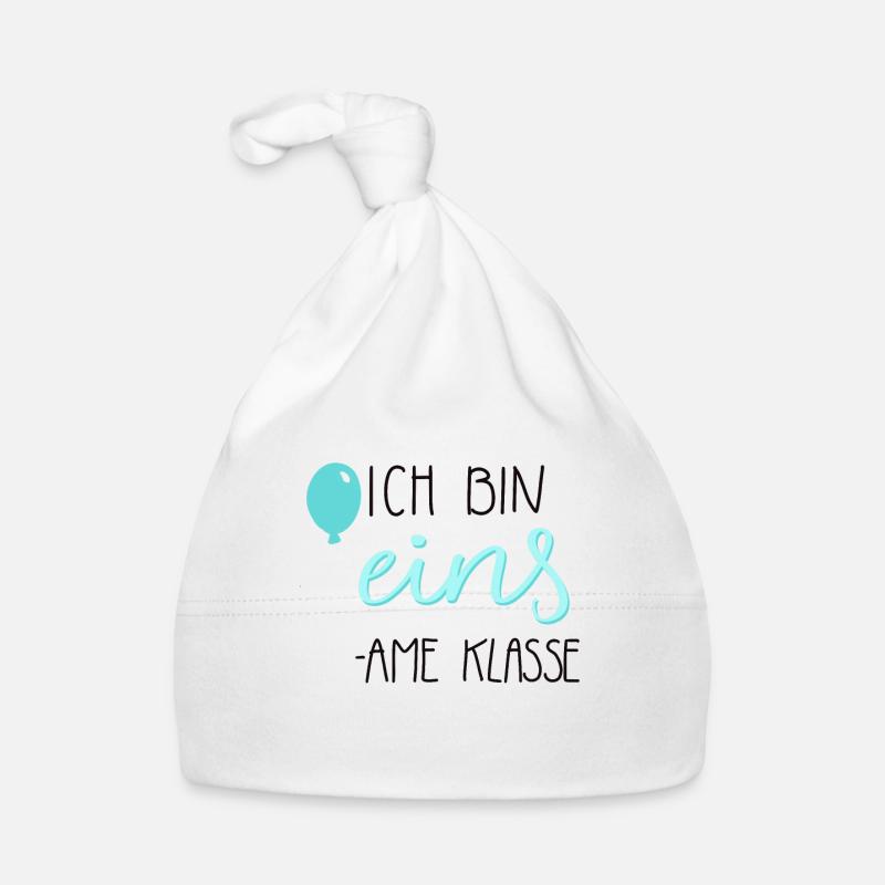 Ich bin eins - einsame klasse türkis 1. Geburtstag Baby Bio-Mütze