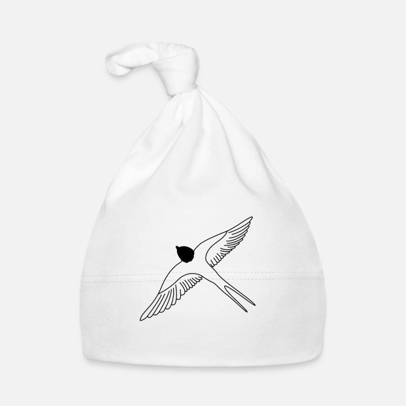 Swallow stylized, mealy swallow native bird Organic Baby Cap