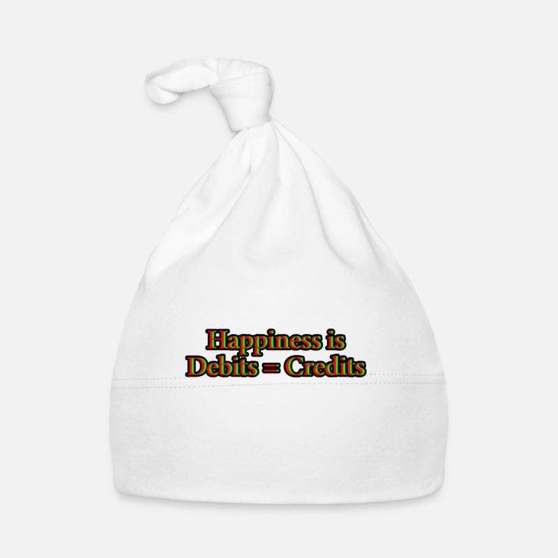 Happiness Is Debits Equals Credits 11 Organic Baby Cap