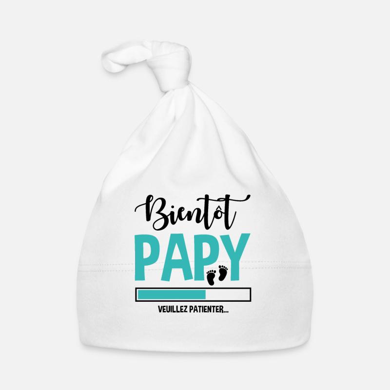 Bientôt Papy Idée Cadeau Citation Grossesse Papi Bonnet bio Bébé