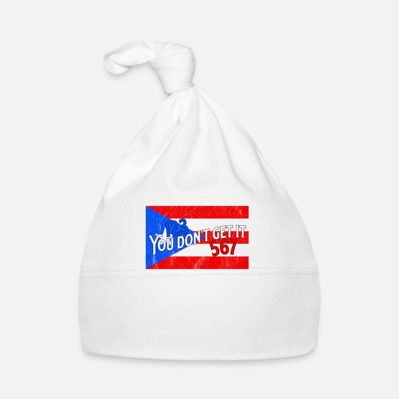 Drapeau de Porto Rico 123 567 Salsa Bonnet bio Bébé