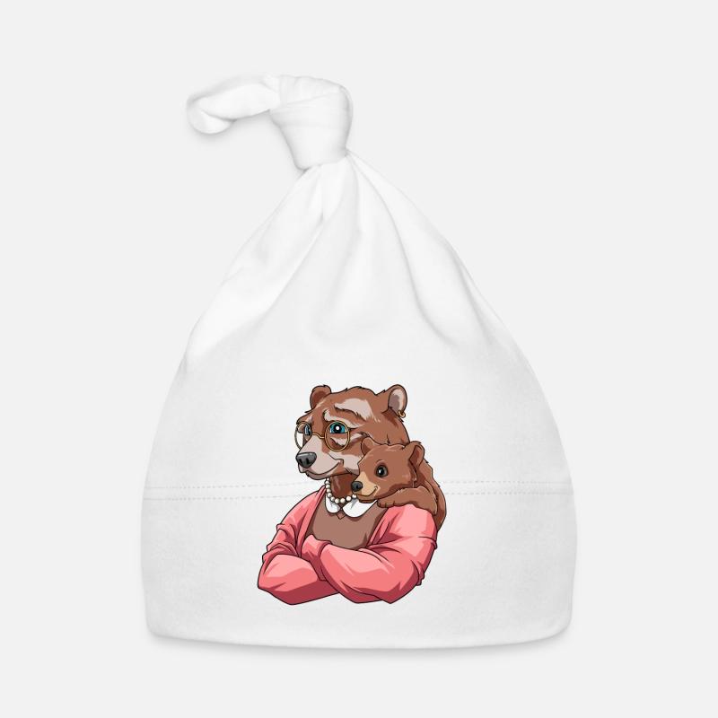 Oma Bär - Großmutter Geschenk Enkelsohn Baby Bio-Mütze