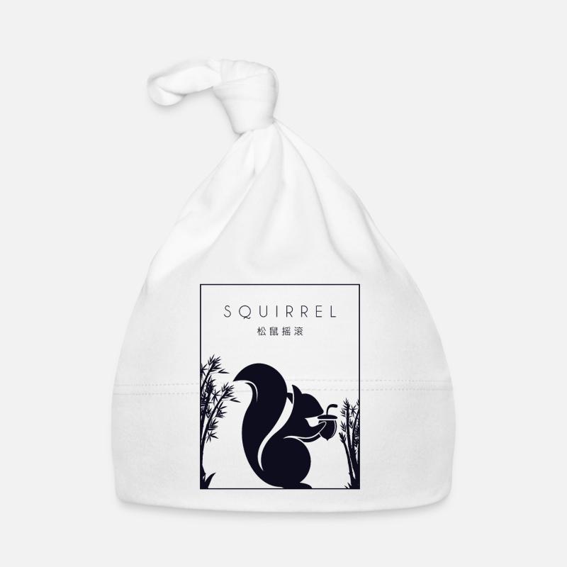 Squirrel Chinese Hanzi Squirrel Fuchshörnchen Baby Bio-Mütze