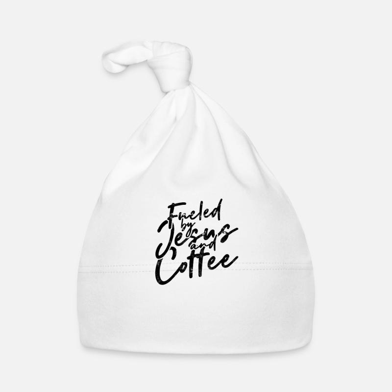 Alimenté par jésus et le café - Espresso Hot Coffee Bonnet bio Bébé