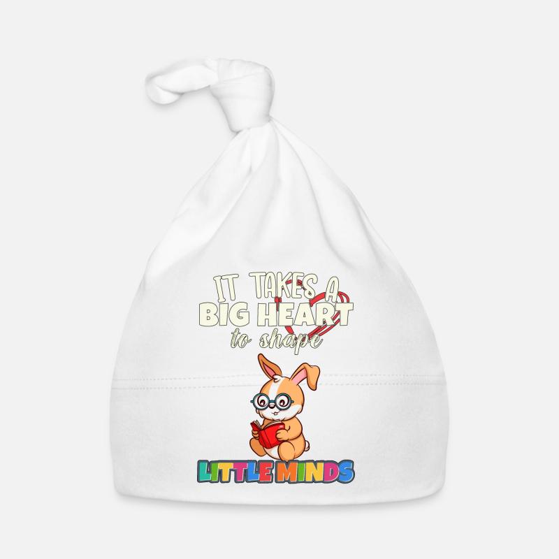 It Takes A Big Heart To Shape Little Minds Teacher Organic Baby Cap