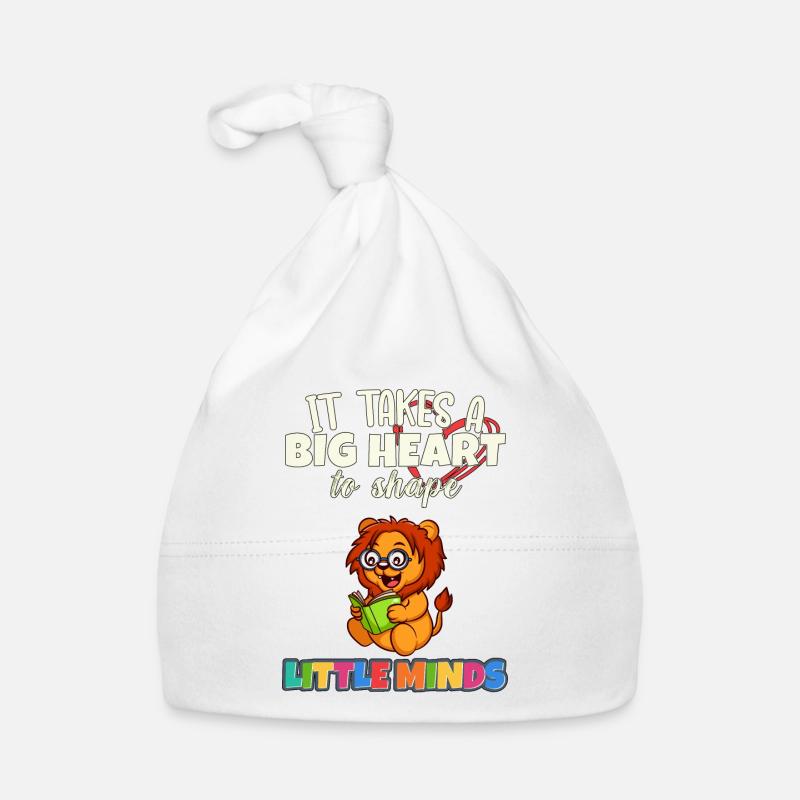 It Takes A Big Heart To Shape Little Minds Teacher Organic Baby Cap