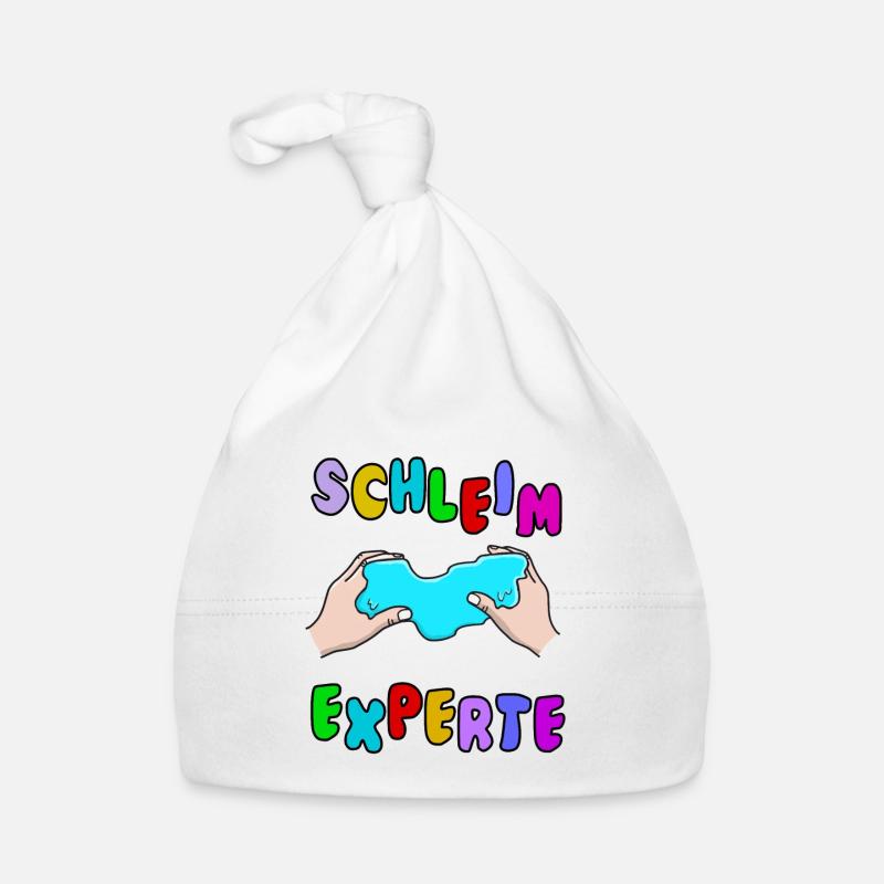 Slime Expert Fluffy Drizzly Cloud Texture Buble - Organic Baby Cap - white