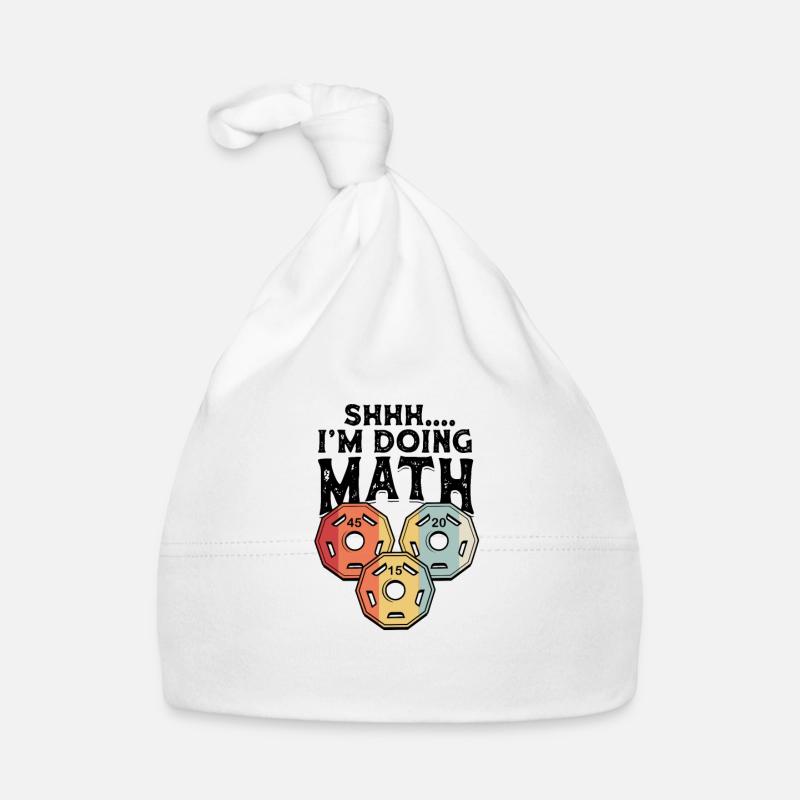 Shhh I'm Doing Math Funny Weight Lifting - Organic Baby Cap