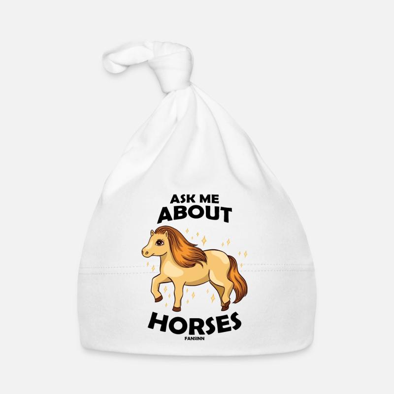 Ask Me About Horses Baby Bio-Mütze