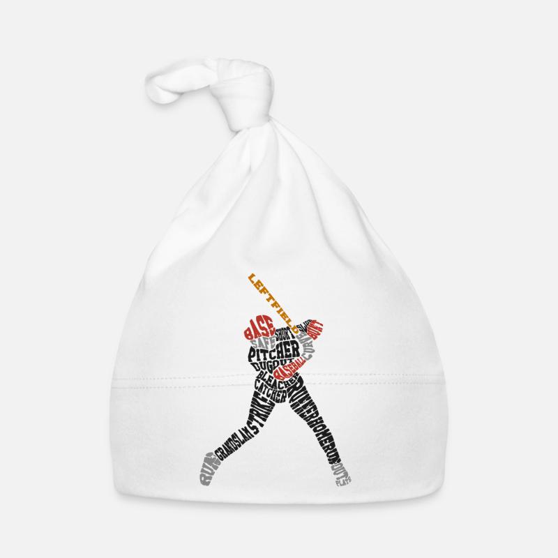 Batteur de nuages de mots de fan de baseball Bonnet bio Bébé