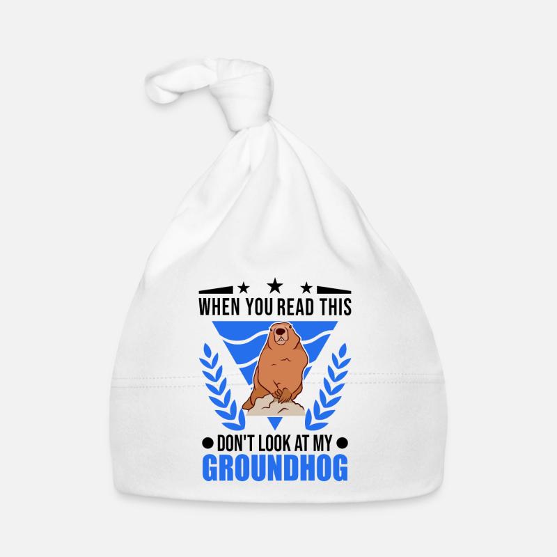 Marmot Gift Groundhog Day Woodchuck Organic Baby Cap