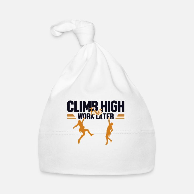 Climb High First Work Later Speedklettern Kraxler Baby Bio-Mütze